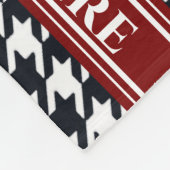 Houndstooth Bear Home フリースブランケット (角)