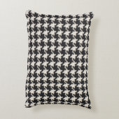 Houndstooth Black White Pattern アクセントクッション (裏面(縦))