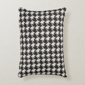 Houndstooth Black White Pattern アクセントクッション (正面(垂直))
