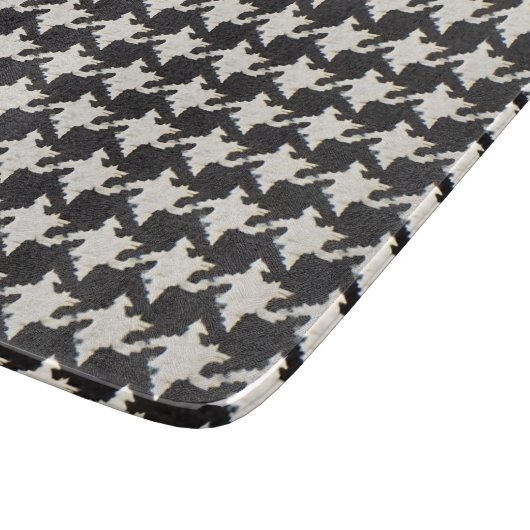 Houndstooth Black White Pattern カッティングボード (角)