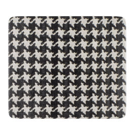 Houndstooth Black White Pattern カッティングボード