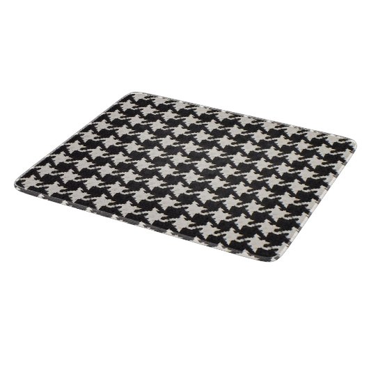 Houndstooth Black White Pattern カッティングボード (角)