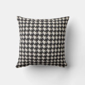 Houndstooth Black White Pattern クッション (裏面)