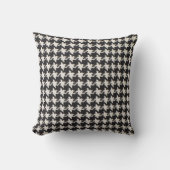 Houndstooth Black White Pattern クッション (正面)