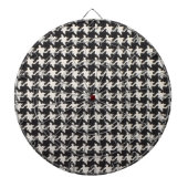 Houndstooth Black & White Pattern ダーツボード (正面)