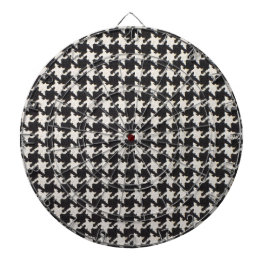 Houndstooth Black & White Pattern ダーツボード