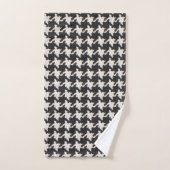 Houndstooth Black White Pattern バスタオルセット (ハンドタオル)