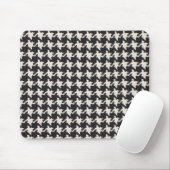 Houndstooth Black & White Pattern マウスパッド (マウス)