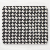 Houndstooth Black & White Pattern マウスパッド (正面)