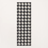 Houndstooth Black White Pattern ヨガマット (正面)