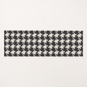 Houndstooth Black White Pattern ヨガマット (正面(横))