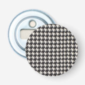 Houndstooth Black White Pattern 栓抜き (正面)