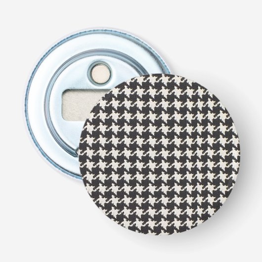 Houndstooth Black White Pattern 栓抜き (正面)