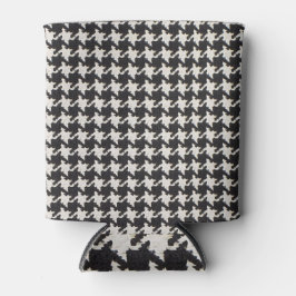 Houndstooth Black White Pattern 缶クーラー