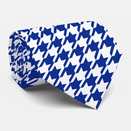 Houndstooth Classic Blue ネクタイ (ロール)