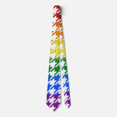 Houndstooth Large Rainbow Bevel Tie ネクタイ (正面)