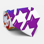 Houndstooth Large Rainbow Bevel Tie ネクタイ (ロール)