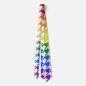 Houndstooth Large Rainbow Bevel Tie ネクタイ (裏面)