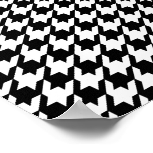 Houndstooth pattern - Black and white ポスター (角)
