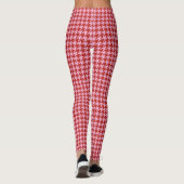 Houndstooth Pattern Pink & Red レギンス (裏面)