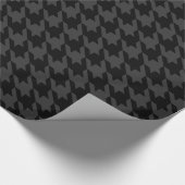 houndstooth Pied de Poule Blackチャコールグレー ラッピングペーパー (コーナー)