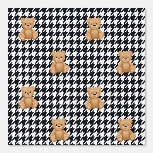 Houndstooth Teddy Home, 壁紙 (正面)