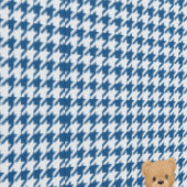Houndstooth Teddy Home, Classic Blue, 壁紙 (縫い目)