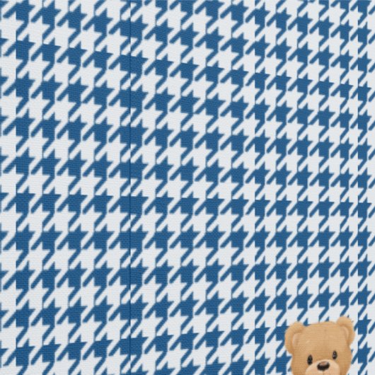 Houndstooth Teddy Home, Classic Blue, 壁紙 (縫い目)