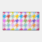 Houndtooth-数々のcolor+ホワイトビッグパターン デスクマット (正面)