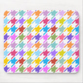 Houndtooth-数々のcolor+ホワイトビッグパターン マウスパッド (正面)