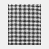 Houndtooth BW Smlパターン フリースブランケット (正面)