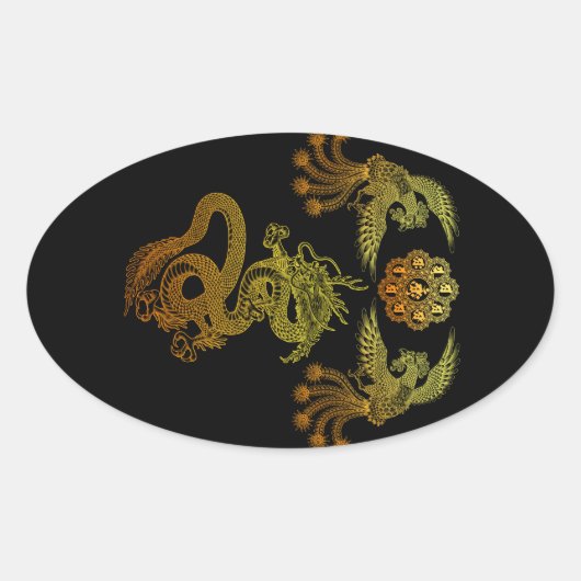 Houou ryuu 楕円形シール (正面)