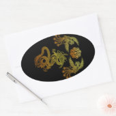 Houou ryuu 楕円形シール (封筒)