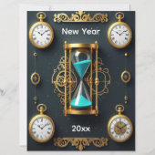 Hourglass and Watches Scrapbook Paper (正面)