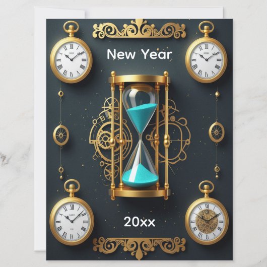 Hourglass and Watches Scrapbook Paper (正面)