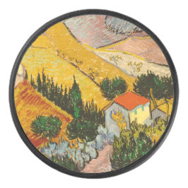 HouseとPlougueVincent vanゴッホの風景 アイスホッケーパック