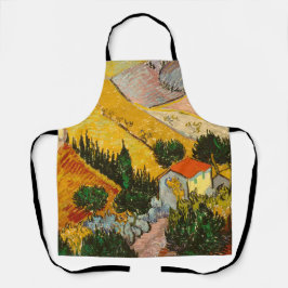 HouseとPlougueVincent vanゴッホの風景 エプロン