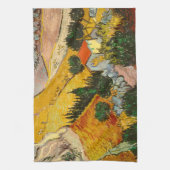 HouseとPlougueVincent vanゴッホの風景 キッチンタオル (縦)