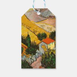 HouseとPlougueVincent vanゴッホの風景 ギフトタグ