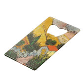 HouseとPlougueVincent vanゴッホの風景 クレジットカード栓抜き (正面アングル)