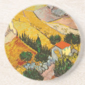 HouseとPlougueVincent vanゴッホの風景 コースター (正面)