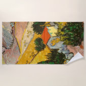 HouseとPlougueVincent vanゴッホの風景 ビーチタオル (正面)