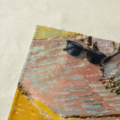 HouseとPlougueVincent vanゴッホの風景 ビーチタオル (インサイチュ)