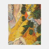 HouseとPlougueVincent vanゴッホの風景 フリースブランケット (正面)