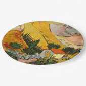 HouseとPlougueVincent vanゴッホの風景 ペーパープレート (アングル)