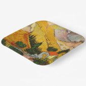 HouseとPlougueVincent vanゴッホの風景 ペーパープレート (傾斜あり)