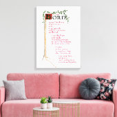 HOUSE'賛美WELCOME STRONG LOVE PEACE キャンバスプリント (インサイチュ (リビング))