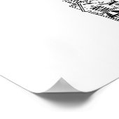 House モダン Fingerprint結婚's Guest Book ポスター (角)