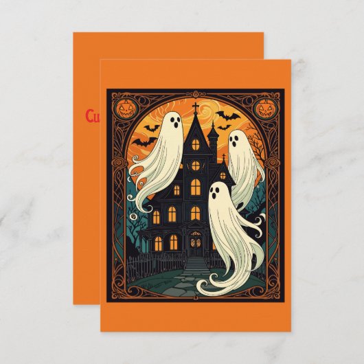 House 幽霊のよく出る - Dark Shadows通り 招待状 (正面/裏面)