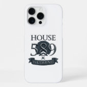 House 589 Is Coming – Futuristic Metallic Fantasy iPhoneケース (裏面)